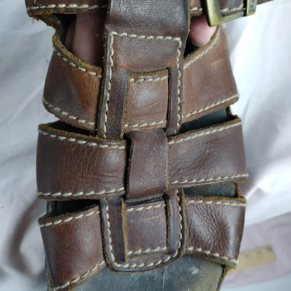 Vtg Dr Martens Men's Size 11  Platform Leather Sandals England Summer Wear